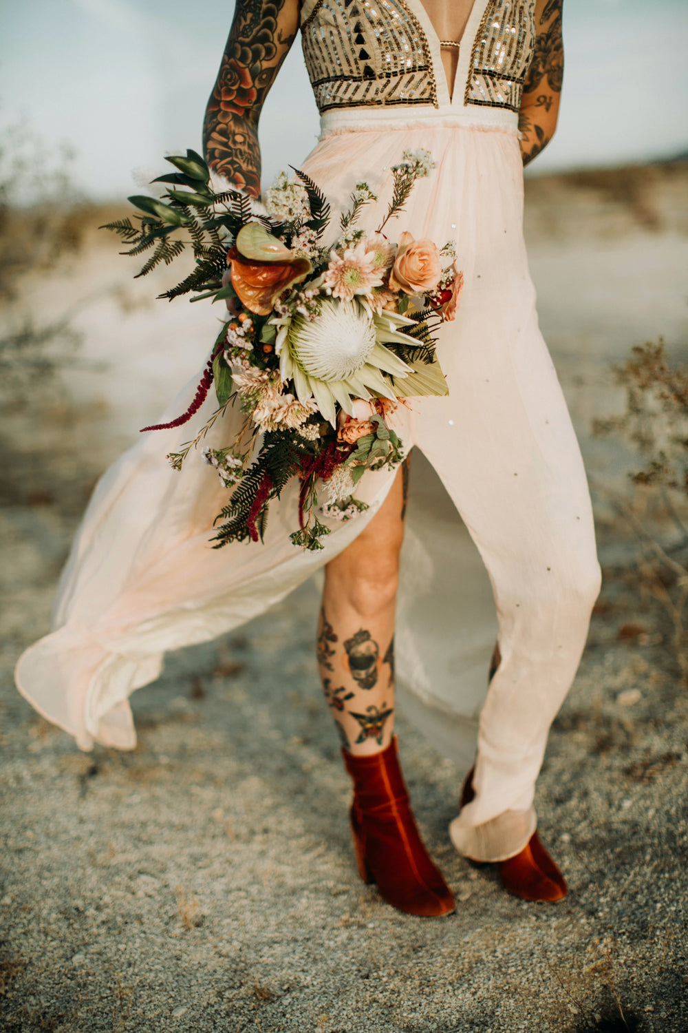 Fresh Floral Desert Elopement